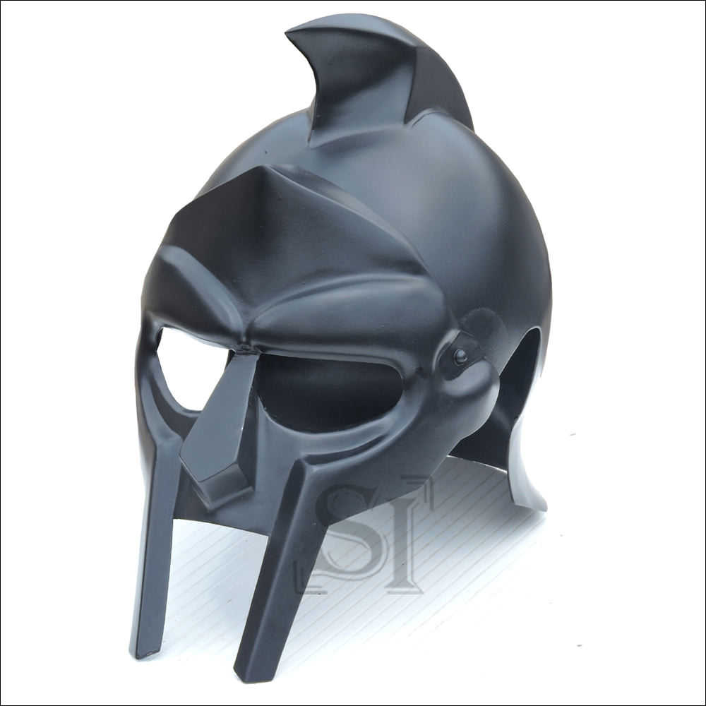 Rhino Armor Black Gladiator Warrior Helmet - Tophatter's Army Products & Self Defense Collectible Weapons - Tophatter Daily Deals